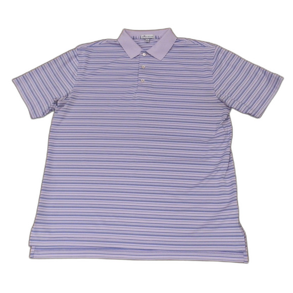 Peter Millar Polo Shirts Men's Size Large Striped Lot of 2 - Picture 2 of 6